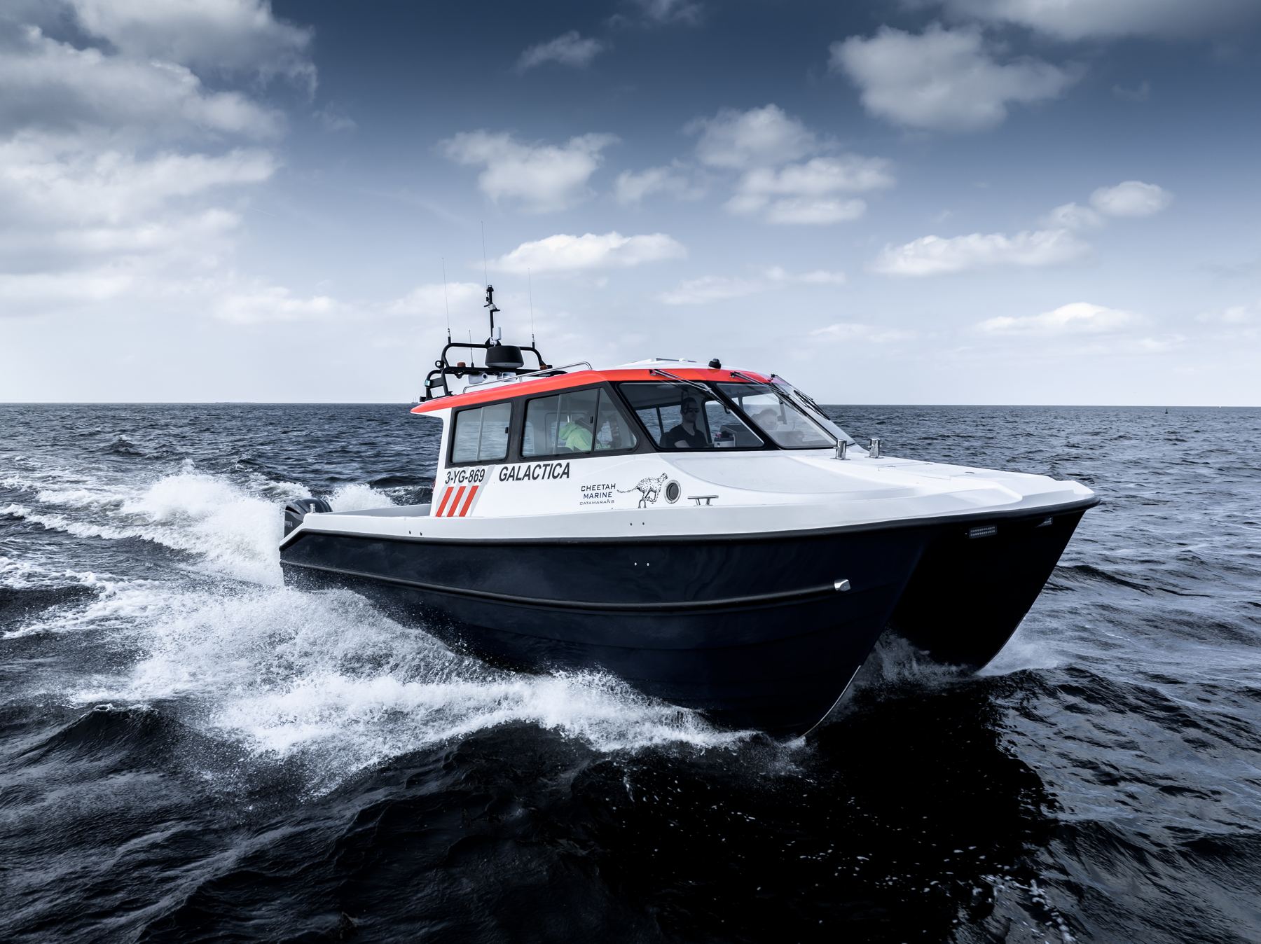 Galactica Catamaran, workboat for rent