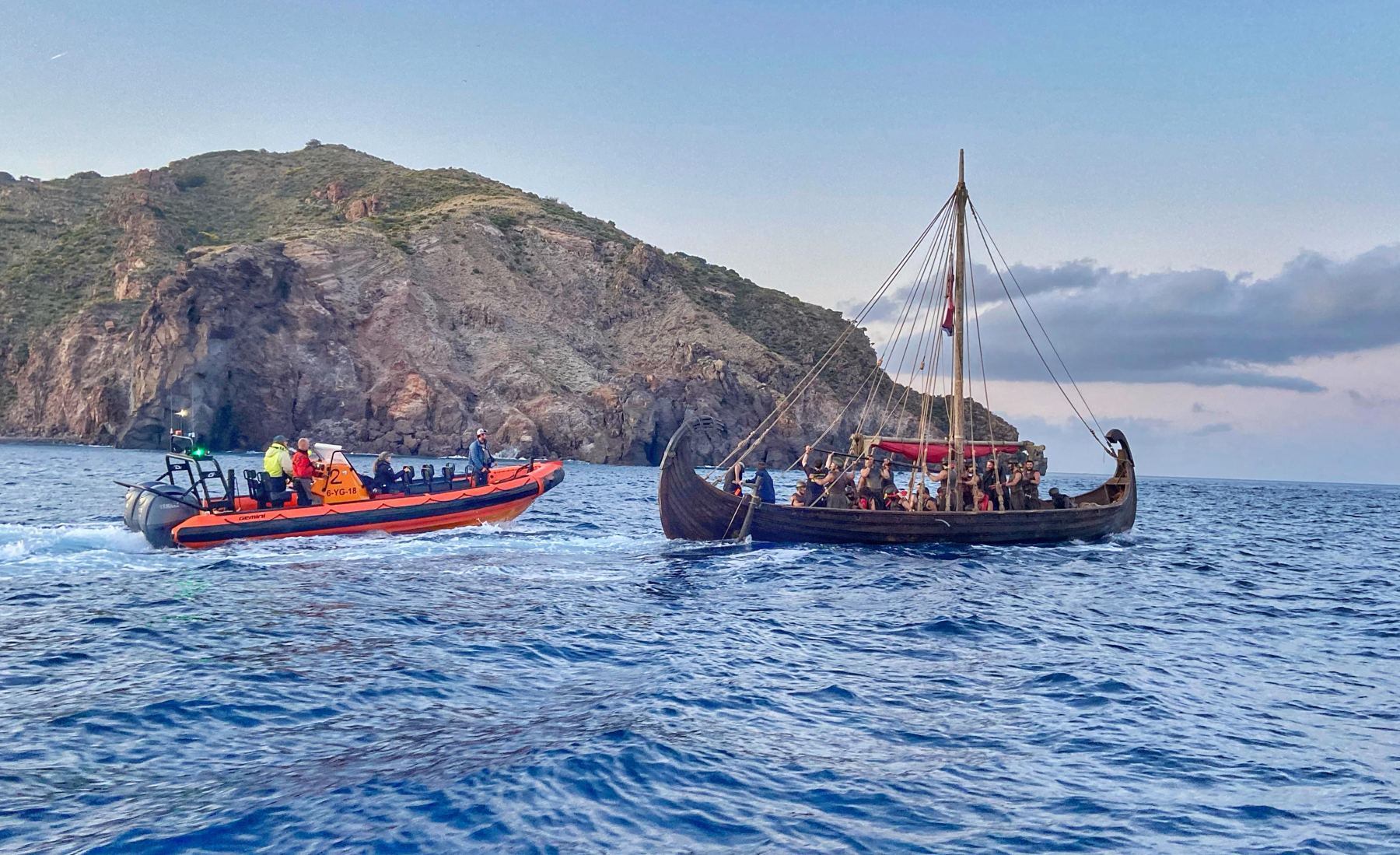 Rib Rentals boat at work on a film production (1/5)