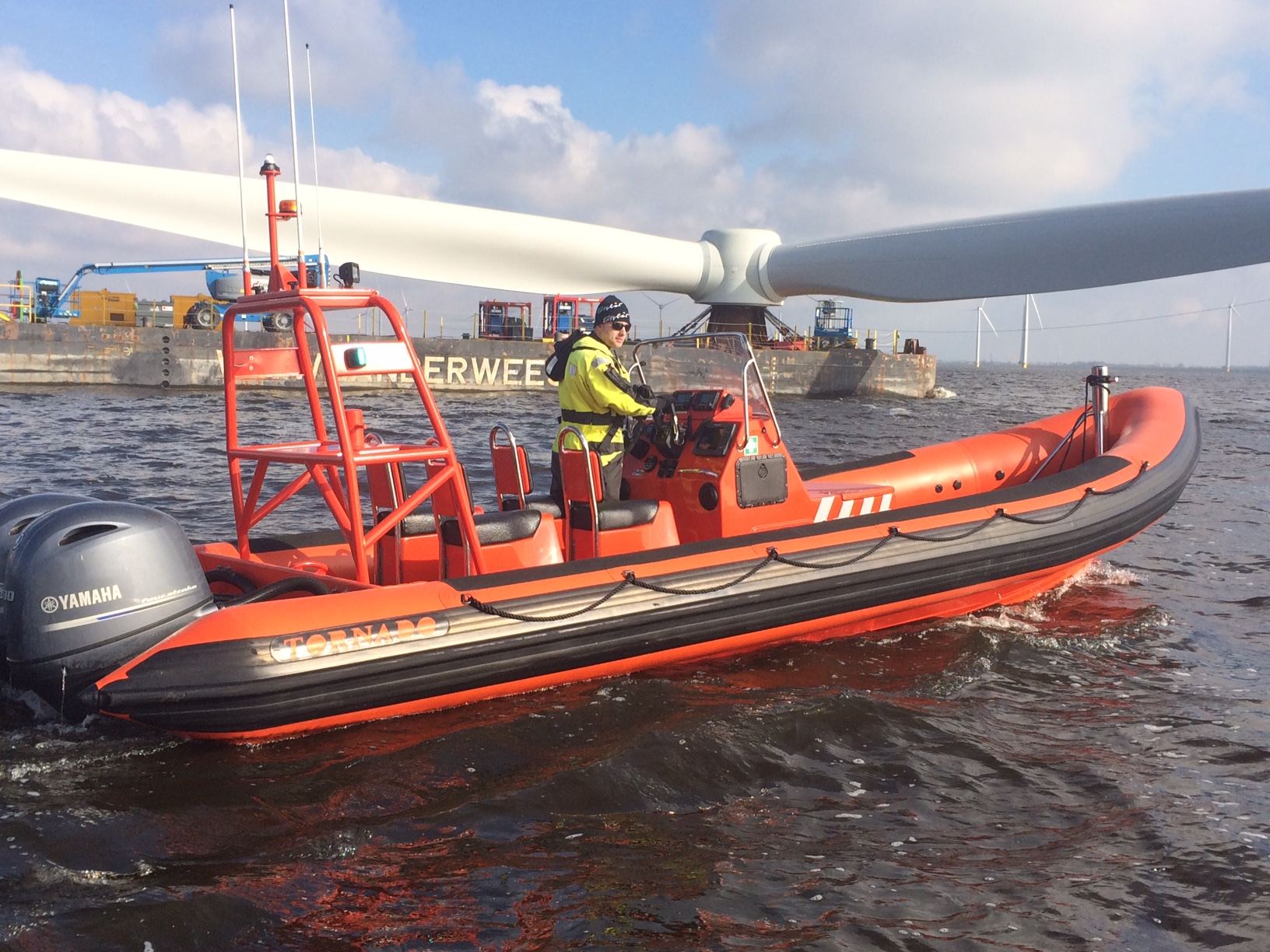 Rib Rentals workboat on an offshore or survey project (2/6)